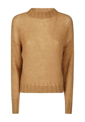 Handmade lurex longsleeve sweater - Brown