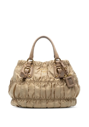 Prada Pre-Owned 2000-2025 Tessuto Gaufre satchel - Brown