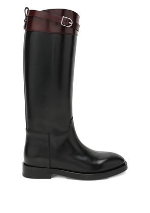 Durazzi Milano round-toe belted boots - Black