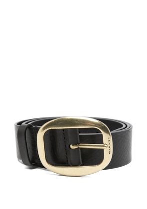 ISABEL MARANT oval buckle leather belt - Black