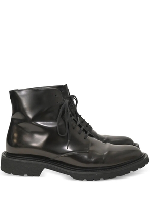 Saint Laurent Pre-Owned 30mm lace-up boots - Black