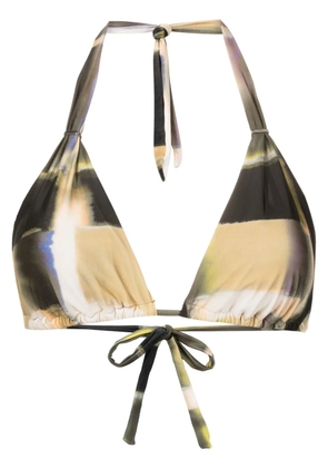 Lenny Niemeyer abstract-print triangle bikini top - Multicolour