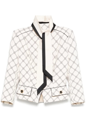 Elisabetta Franchi printed crepe jacket - Neutrals