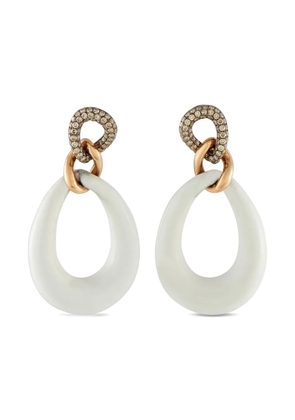 LB Exclusive 18K rose gold diamond earrings - Pink