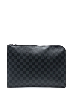 Louis Vuitton Pre-Owned 2016 Damier Graphite Pochette Jour GM clutch bag - Black