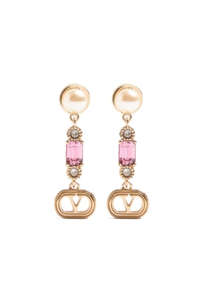 Valentino Garavani Ovalette crystal-embellished earrings - Gold