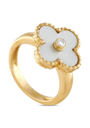 Van Cleef & Arpels Pre-Owned 18K yellow gold Alhambra diamond ring