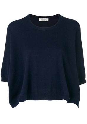 Comme Des Garçons Pre-Owned cropped knitted jumper - Blue