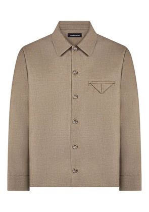 Manière De Voir Leo long-sleeve overshirt - Brown