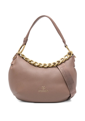 Braccialini chain leather shoulder bag - Brown
