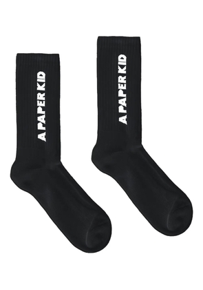 A Paper Kid logo socks - Black