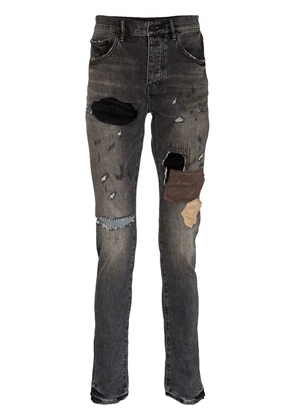 Purple Brand distressed patchwork skinny jeans - Black
