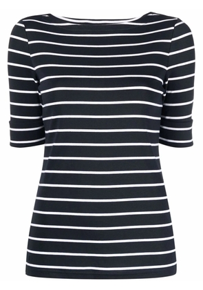 Lauren Ralph Lauren horizontal-stripe short-sleeve top - Blue