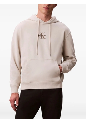 Calvin Klein Jeans logo-print hoodie - Neutrals