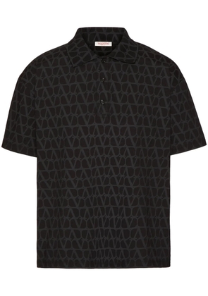 Valentino Garavani Toile Iconographe cotton polo shirt - Black