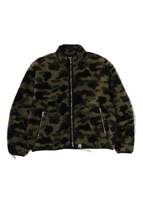 A BATHING APE® camouflage-pattern zip-up jacket - Green