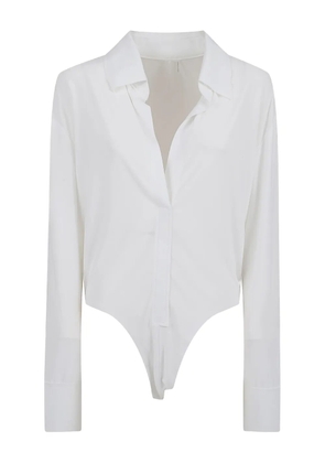 Norma Kamali collared bodysuit - White