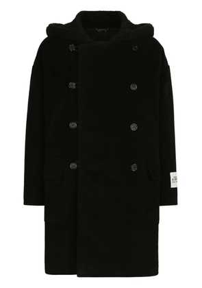 Dolce & Gabbana double-breasted cotton coat - Black