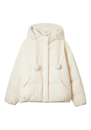 b+ab faux fur-hooded jacket - Neutrals