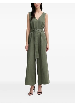 Benetton V-neck belted jumpsuit - Green