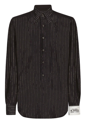 Dolce & Gabbana striped long-sleeved shirt - Black