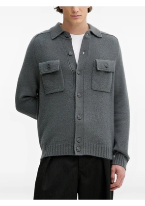 FROM FUTURE buttoned pocket cardigan - Grey