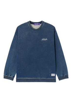 aftermaths logo-embroidered sweatshirt - Blue