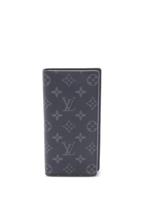 Louis Vuitton Pre-Owned 2021-2025 Monogram Eclipse Brazza Wallet long wallets - Black
