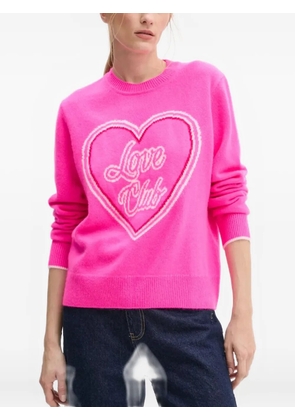 FROM FUTURE heart-graphic sweater - Pink