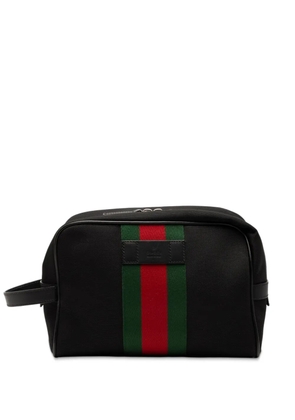 Gucci Pre-Owned 2000-2015 Techno Web Canvas clutch bag - Black