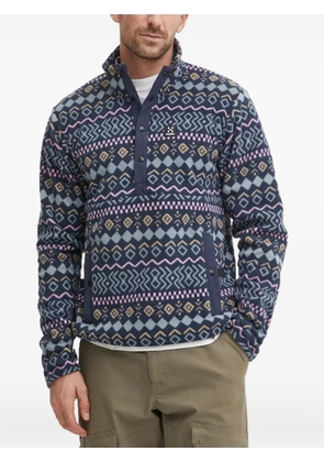 Haglöfs Mora geometric-pattern half-buttoned sweatshirt - Blue