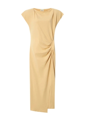 ISABEL MARANT Nadela ruched slit maxi dress - Yellow