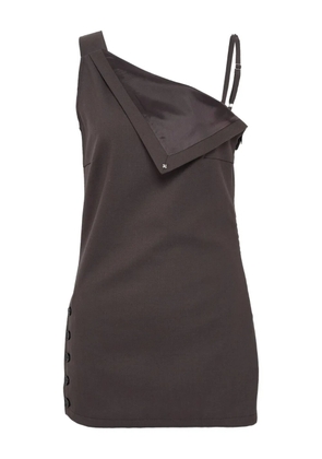 BONBOM asymmetric sleeveless top - Brown