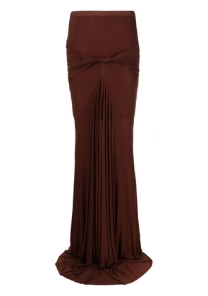 Rick Owens high-waisted draped maxi skirt - Red