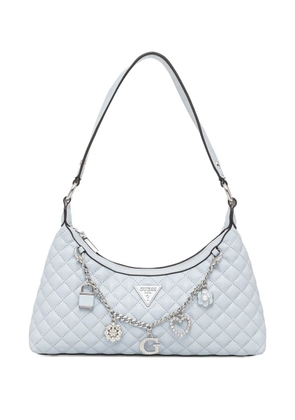 GUESS USA logo-plaque leather shoulder bag - Blue