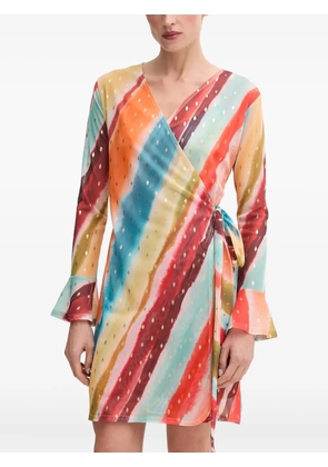 NEVER FULLY DRESSED tie-detail mini dress - Orange