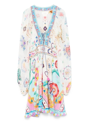 Camilla Living In Colour mini dress - White