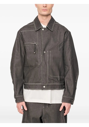 Joe Chia zip-pocket denim jacket - Grey