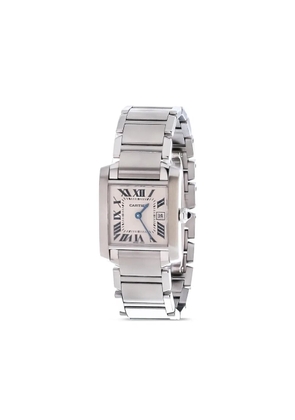 Cartier 2000'S-2010 Roman Tank Francaise 25mm - White