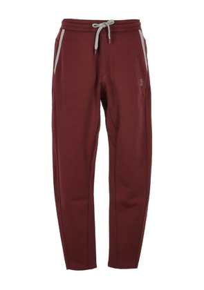 Brunello Cucinelli drawstring side-stripe track pants - Red