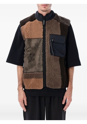 and Wander patchwork pocket gilet - Brown