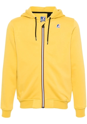 K-Way logo-appliqué zip-up hoodie - Yellow