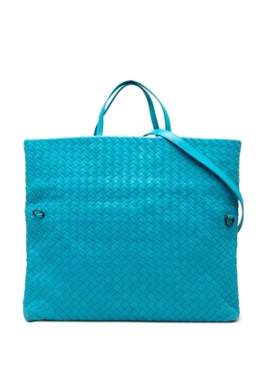 Bottega Veneta Pre-Owned 2012-2025 Nappa Intrecciato Fold Over Tote satchel - Blue