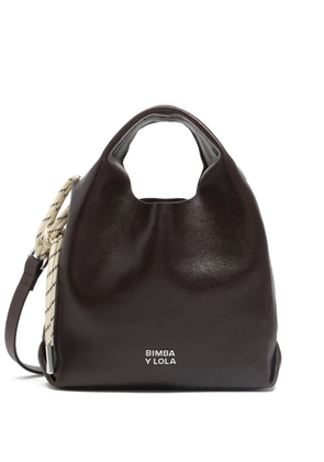 Bimba y Lola rope-detail leather tote bag - Brown
