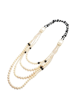 CHANEL Pre-Owned 2003 layered pearl necklace - Neutrals