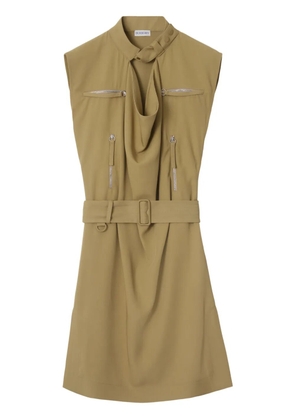 Burberry belted silk dress - Neutrals