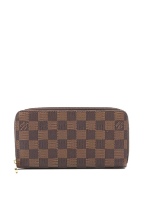 Louis Vuitton Pre-Owned 2008 Damier Ebene zip wallet - Brown
