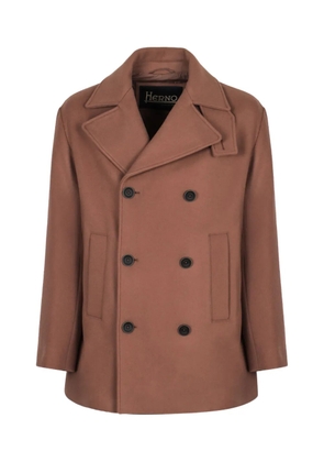 Herno double-breasted classic collar coat - Brown