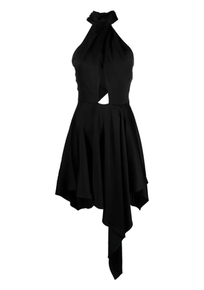 Stella McCartney asymmetric halterneck dress - Black