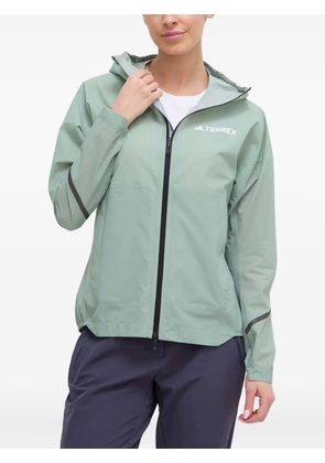 adidas hooded reflective-detail jacket - Green
